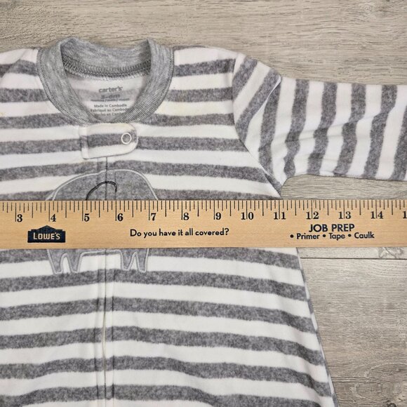 Carters Infant Sleep Sack Wearable Blankets 0-3 Mo & 3-6 Mo Gray Stripe Elephant - Picture 8 of 11